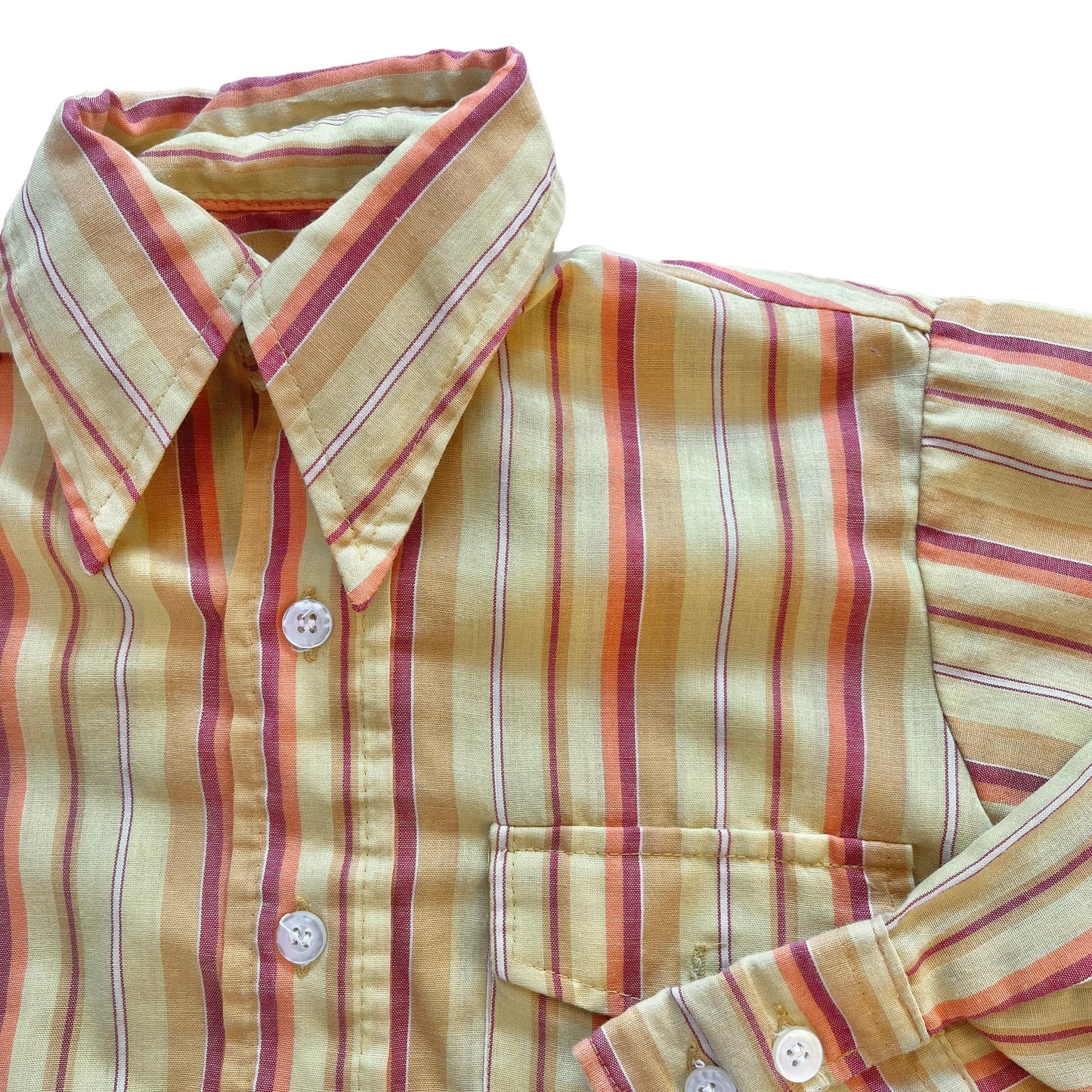 Vintage 1970's Striped  Shirt  / 6-8Y