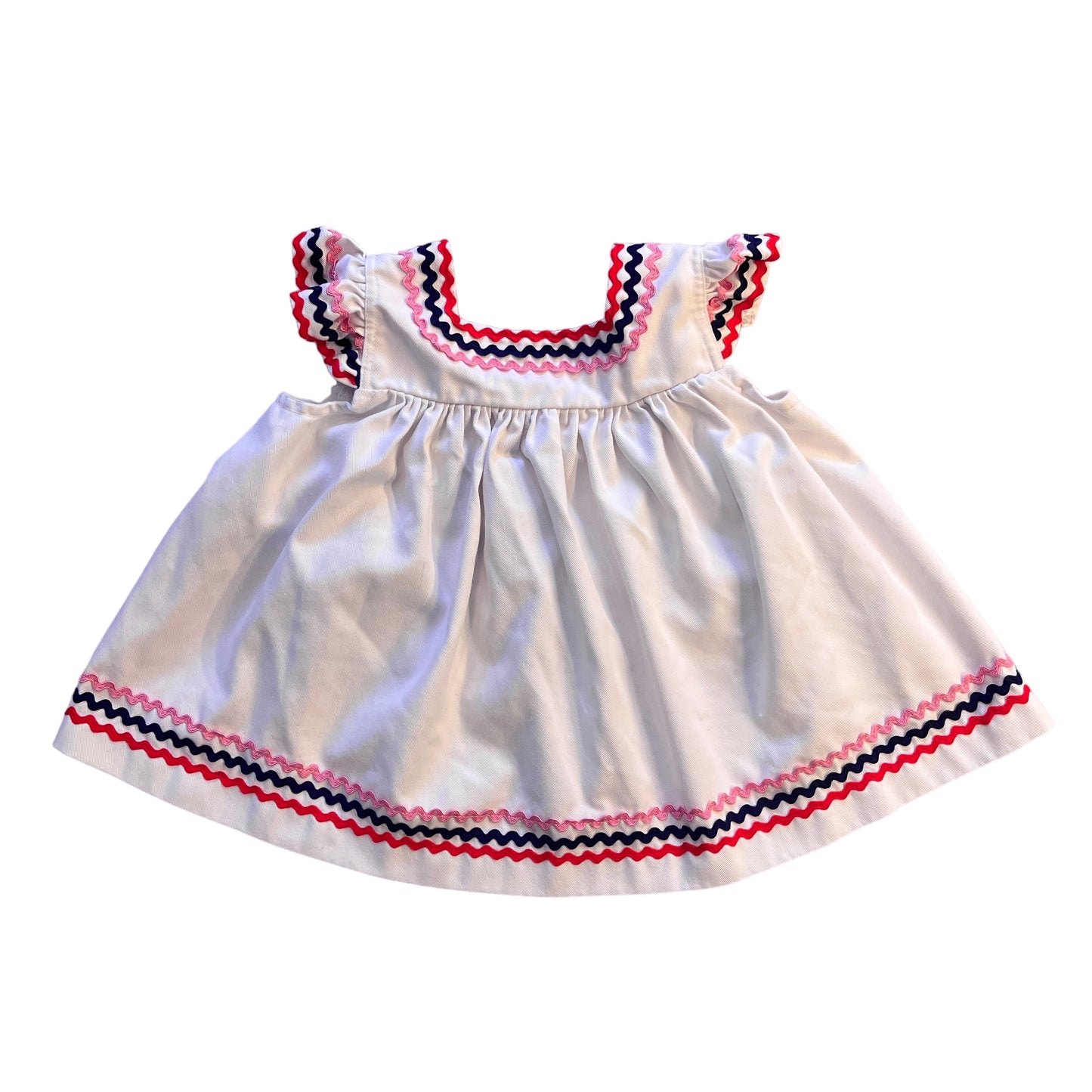 Vintage 70s White Dress   / 9-12 Months