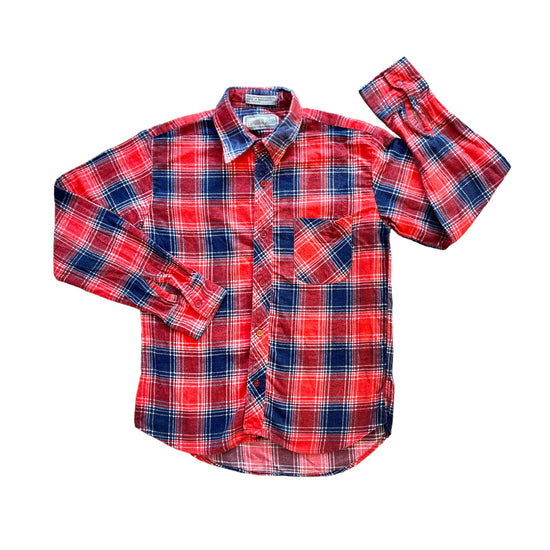 Vintage 1970s Red Check Shirt  10-12 Years