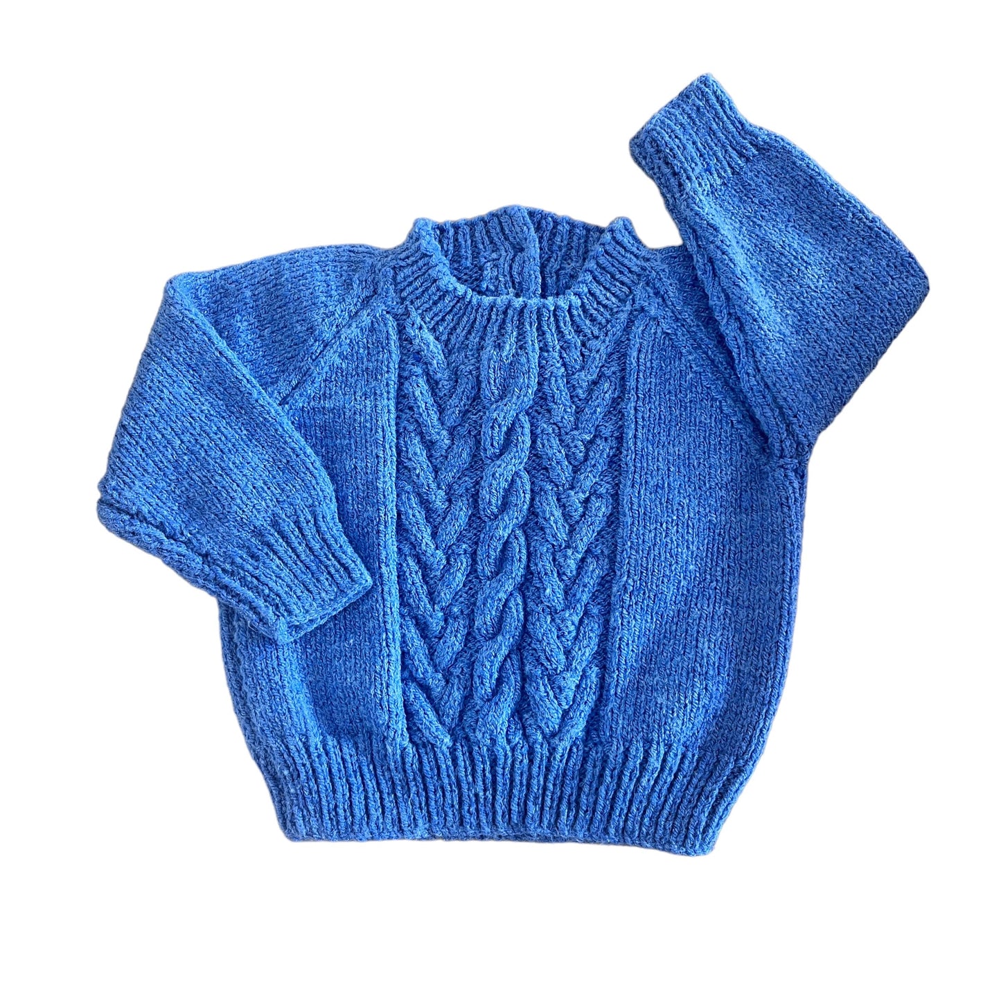 Vintage 70's Blue Knitted Jumper / 0-3 Months
