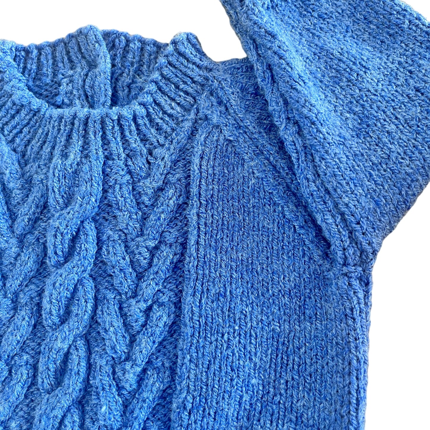 Vintage 70's Blue Knitted Jumper / 0-3 Months