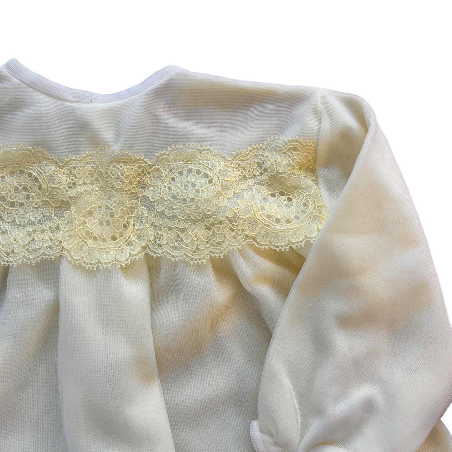 Vintage 1960's Yellow Sheer / Ruffle  Dress / 9-12M