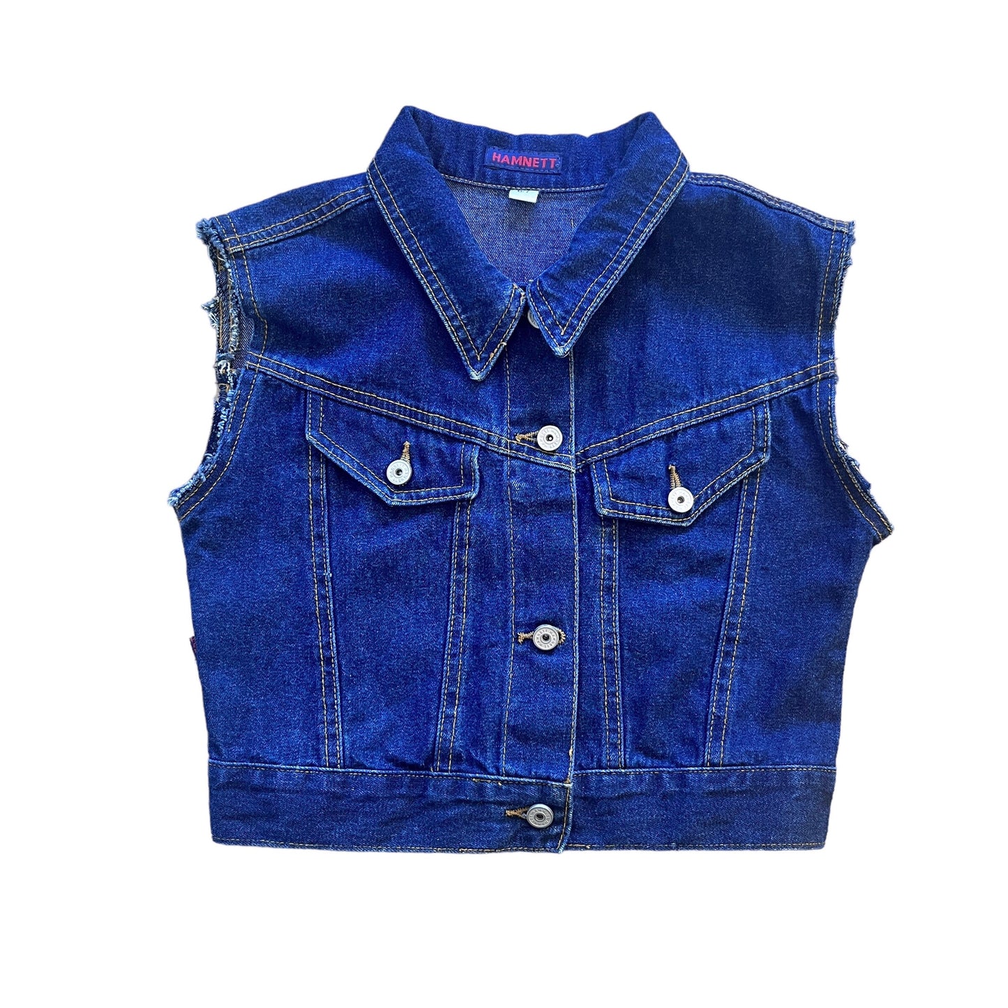 Vintage 90s Sleeveless Denim Jacket 6-8Y