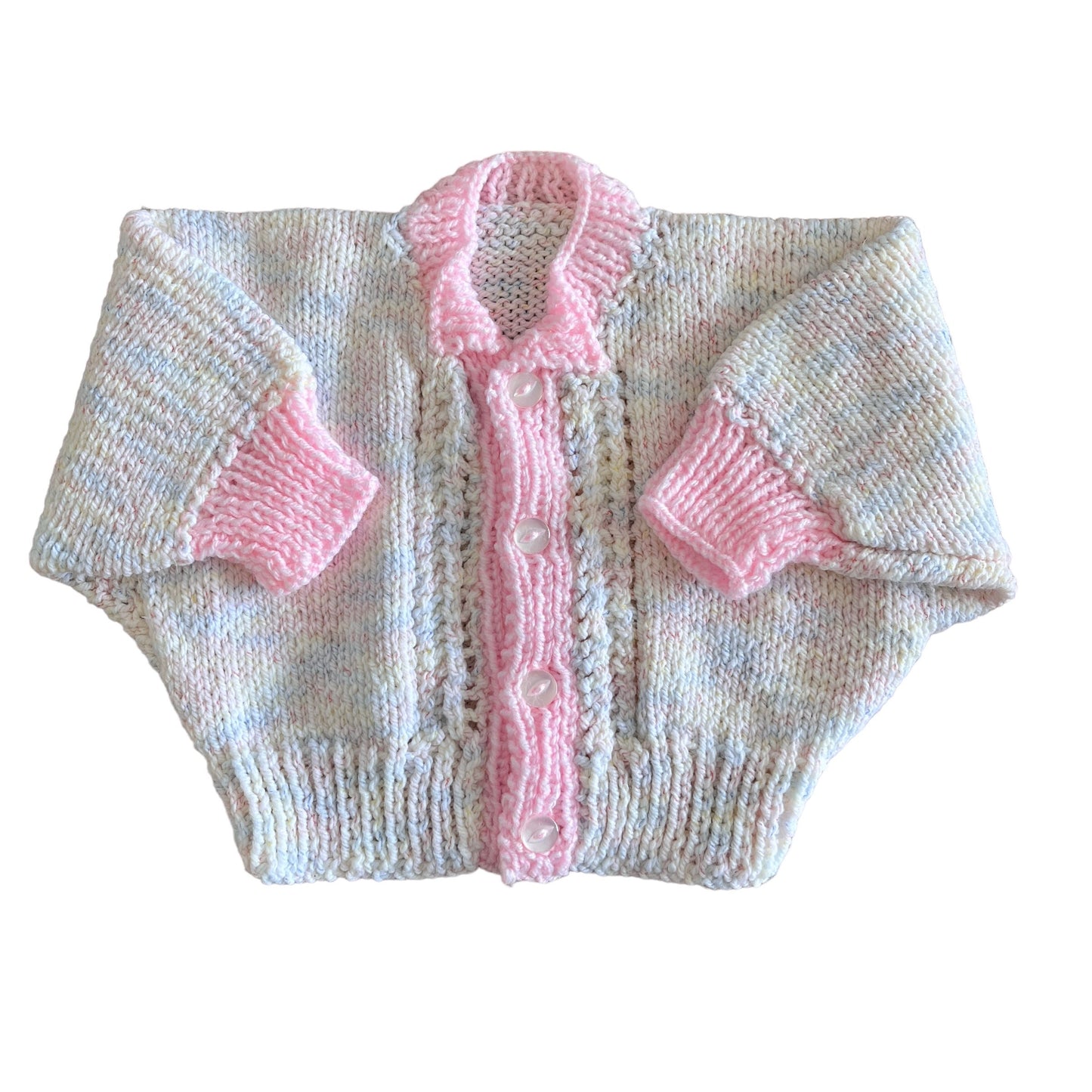 Vintage 70s Pastel Knitted Jumper 6-9M