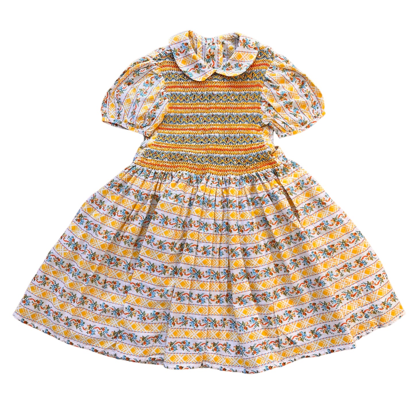 Yellow Printed Smock Dress 3-4Y