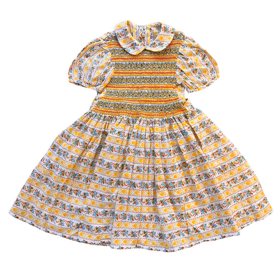 Yellow Printed Smock Dress 3-4Y