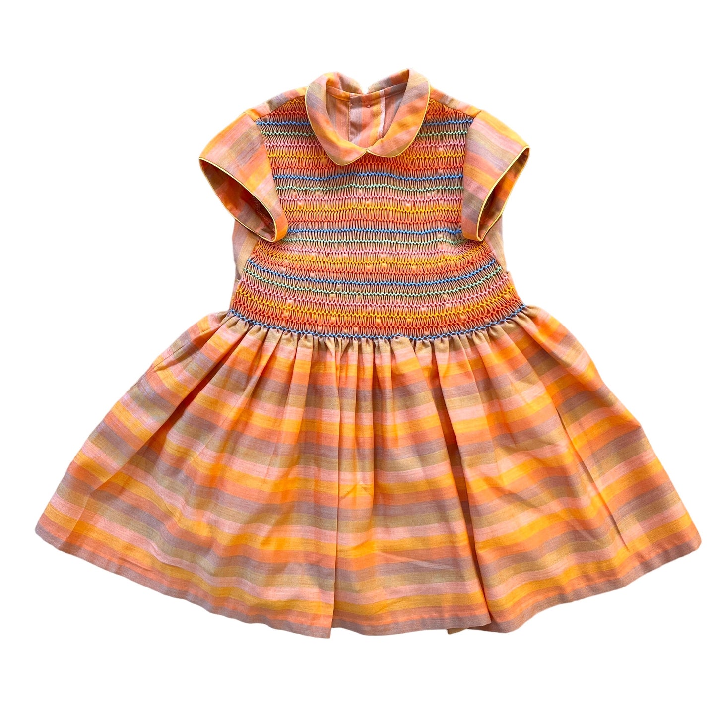 Orange Printed Smock Dress 12-18M