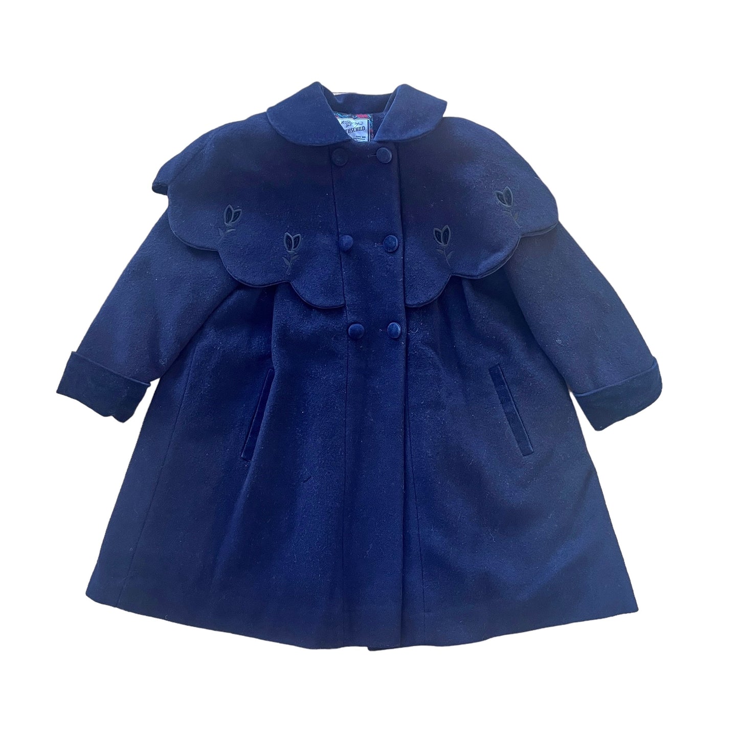 Navy ROTSCHILD Wool Coat 4-5Y