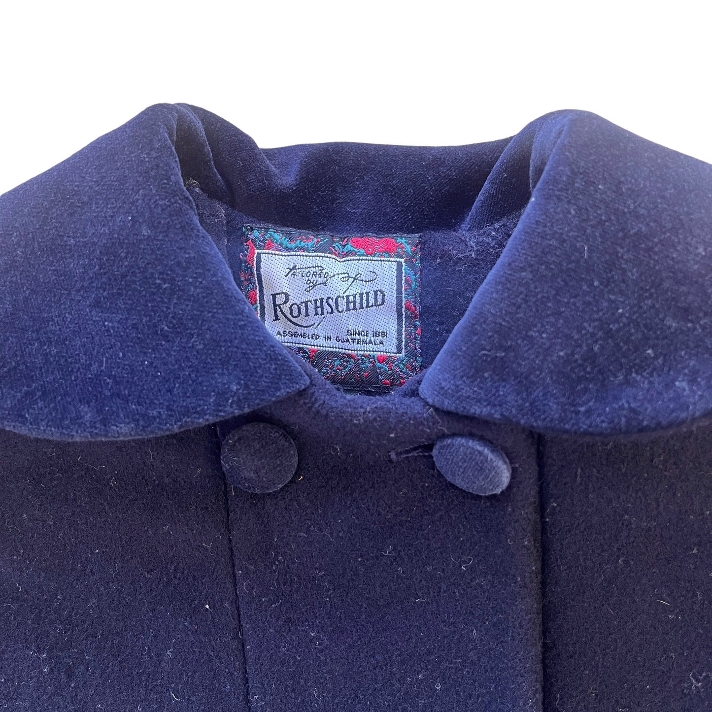 Navy ROTSCHILD Wool Coat 4-5Y