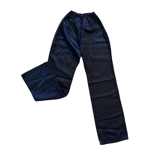 Vintage 1960s Black Silky Pants 10-12Y / teens