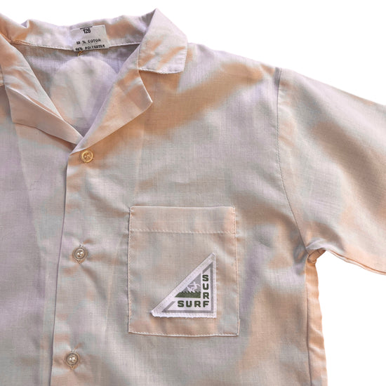 1970's Light Peach "Surf" Shirt / 6-8 Y