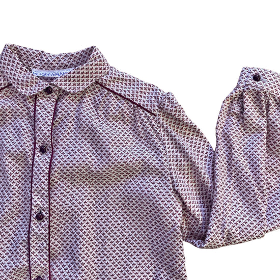 Vintage 1970's Printed Shirt / 6-8 Y