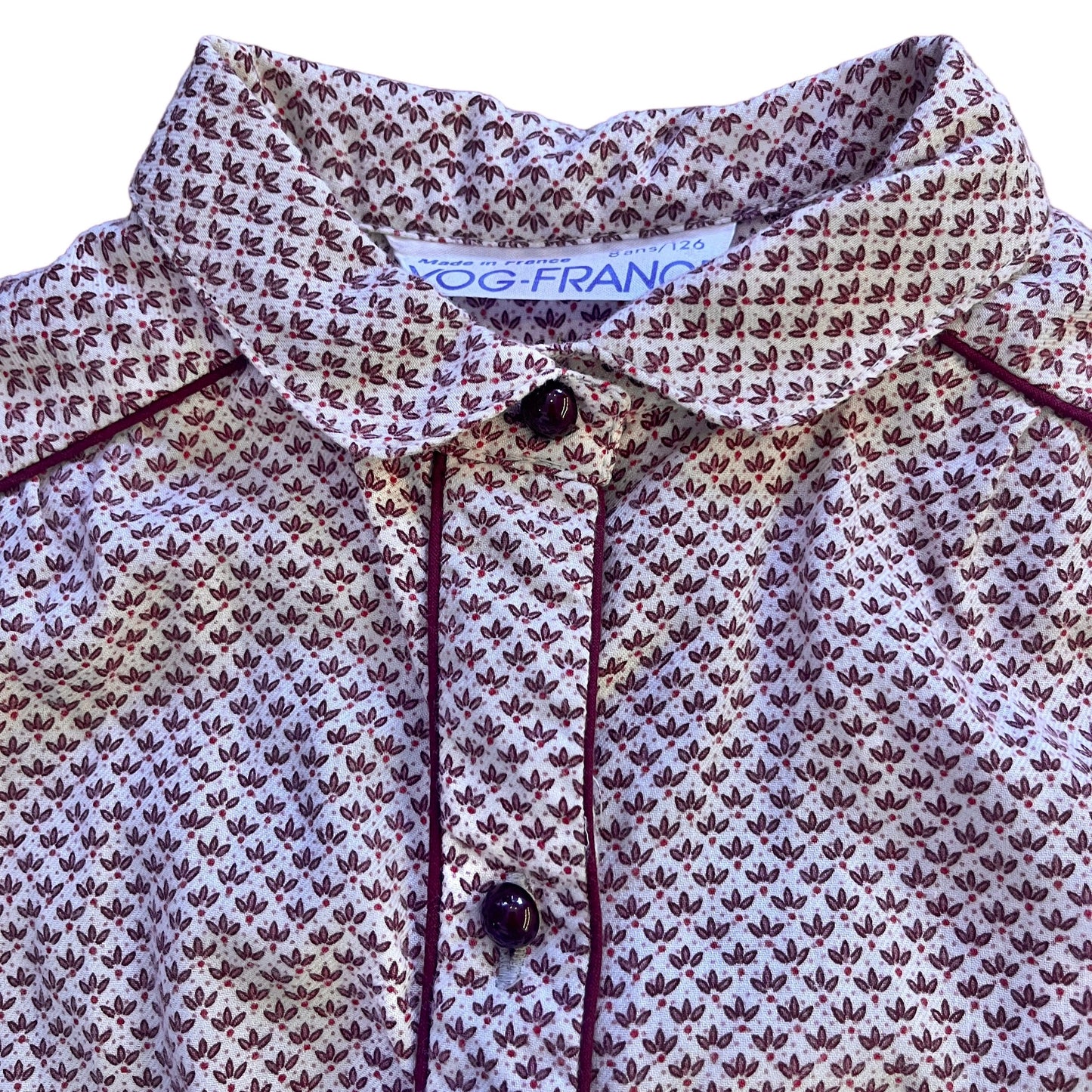 Vintage 1970's Printed Shirt / 6-8 Y