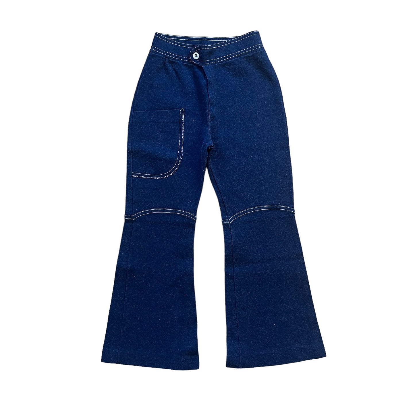 Vintage 1970s Navy Flare Bottoms 6-8Y