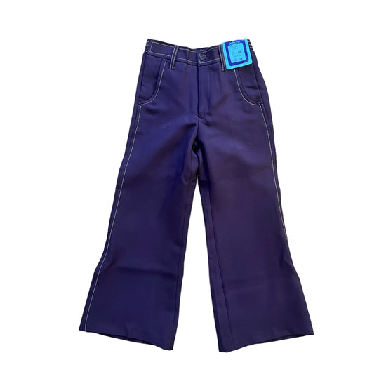 1970s Dark Purple Flare Bottoms 6-8Y