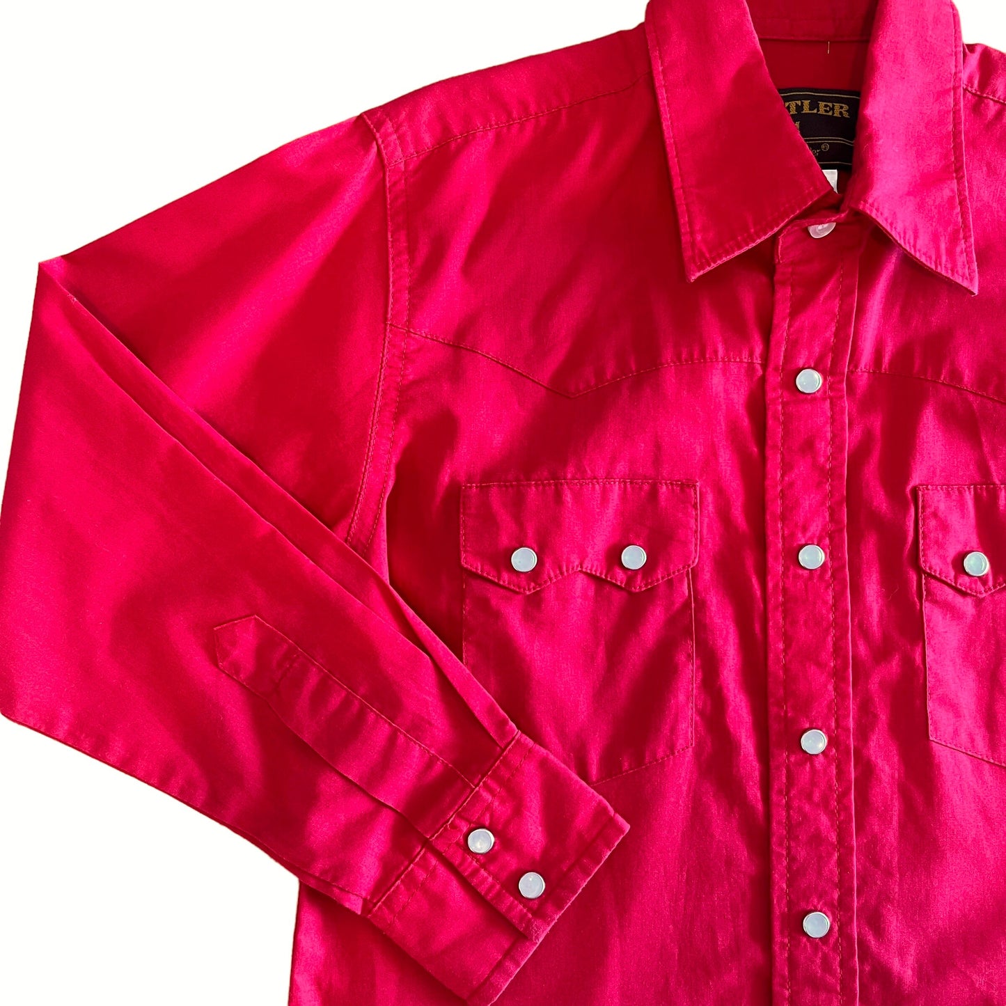 1970s Dark Red Shirt / 8-10Y