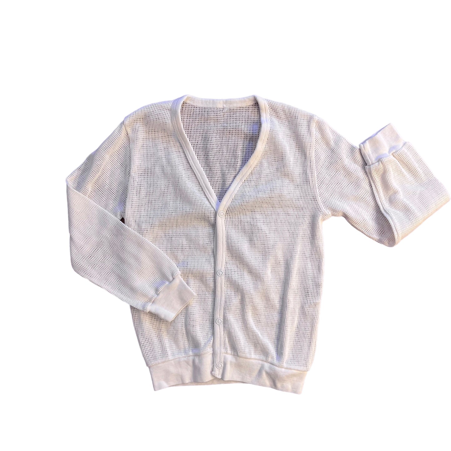 Vintage 1960's White Cardigan 6-8Y