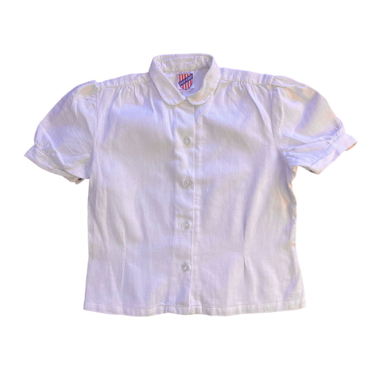 1960s White Peter Pan Collar Top Top 8-10Y