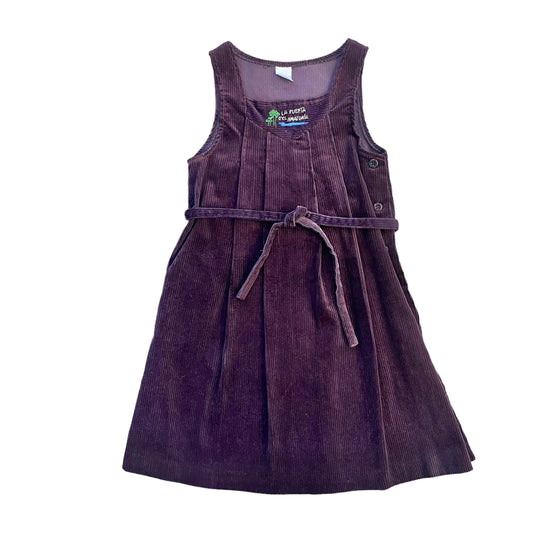 1970's Brown Cord Dress 6-8Y