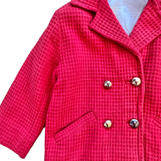 Vintage 1960's Textured Red Blazer 10-12Y
