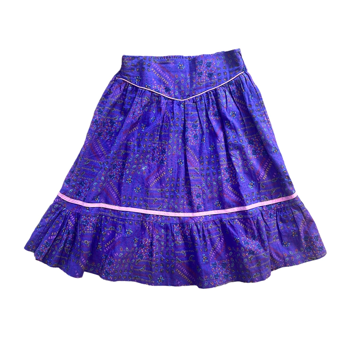 Vintage 1970's Floral Boho Skirt / 10-12Yrs