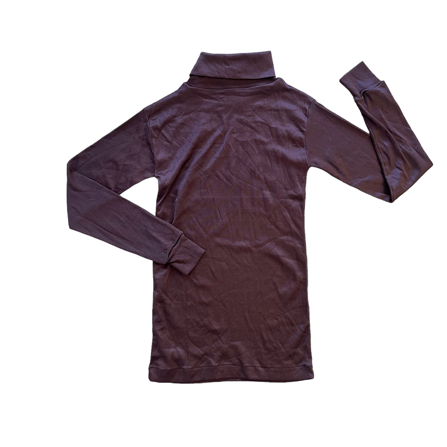 Load image into Gallery viewer, 1970&amp;#39;s Brown Nylon Turtleneck 8-10 Years
