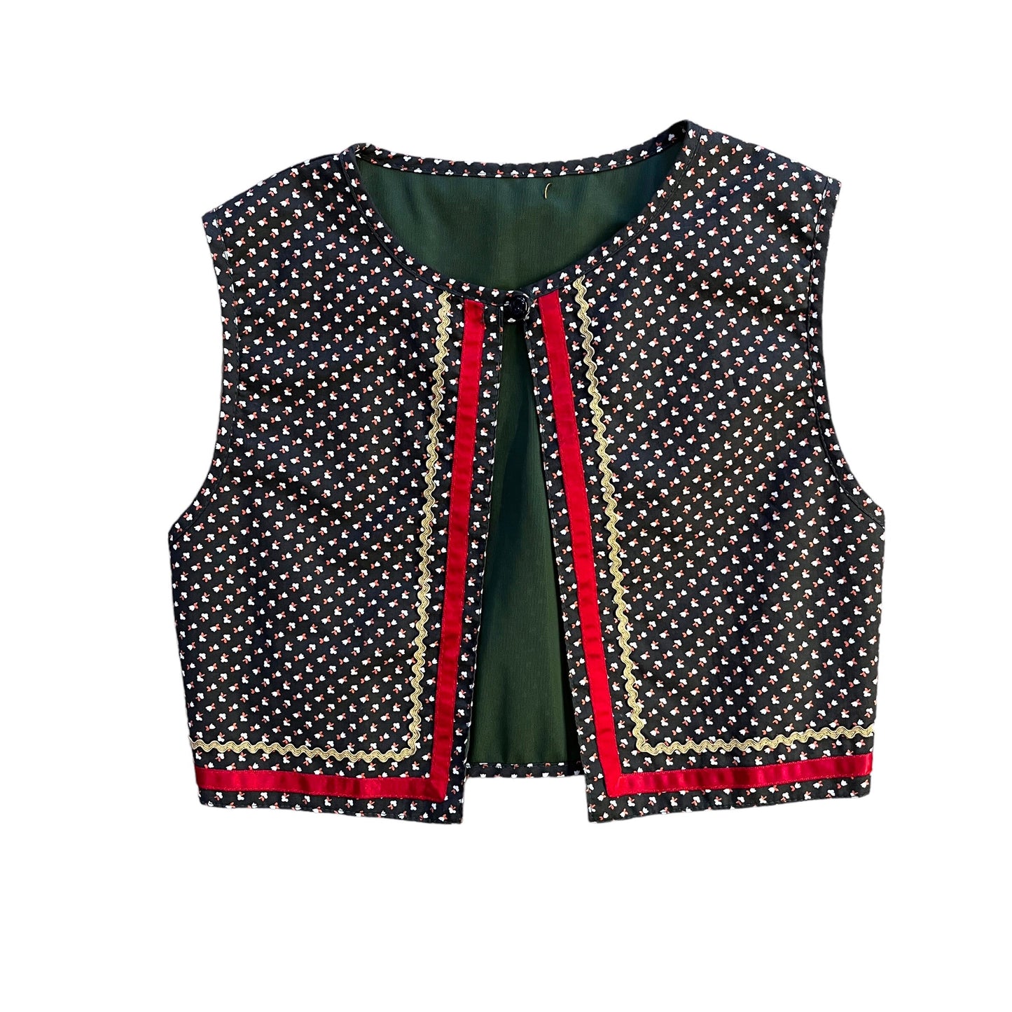 1970's Boho Cropped Waistcoat 8-10Y