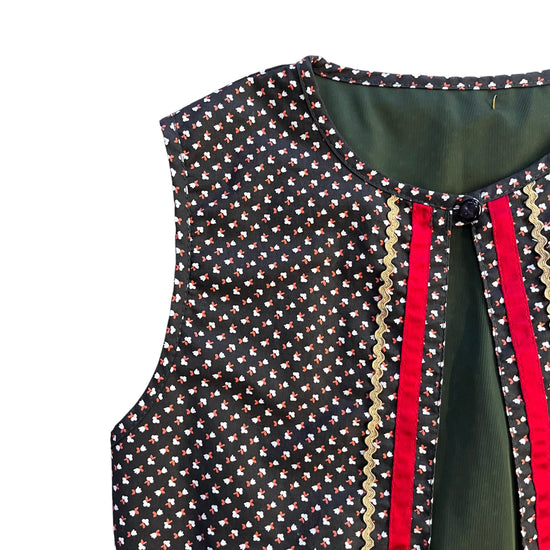 1970's Boho Cropped Waistcoat 8-10Y