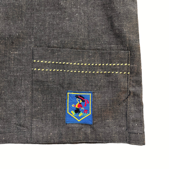 French Vintage 1960s Brown Overshirt / 6-8Y