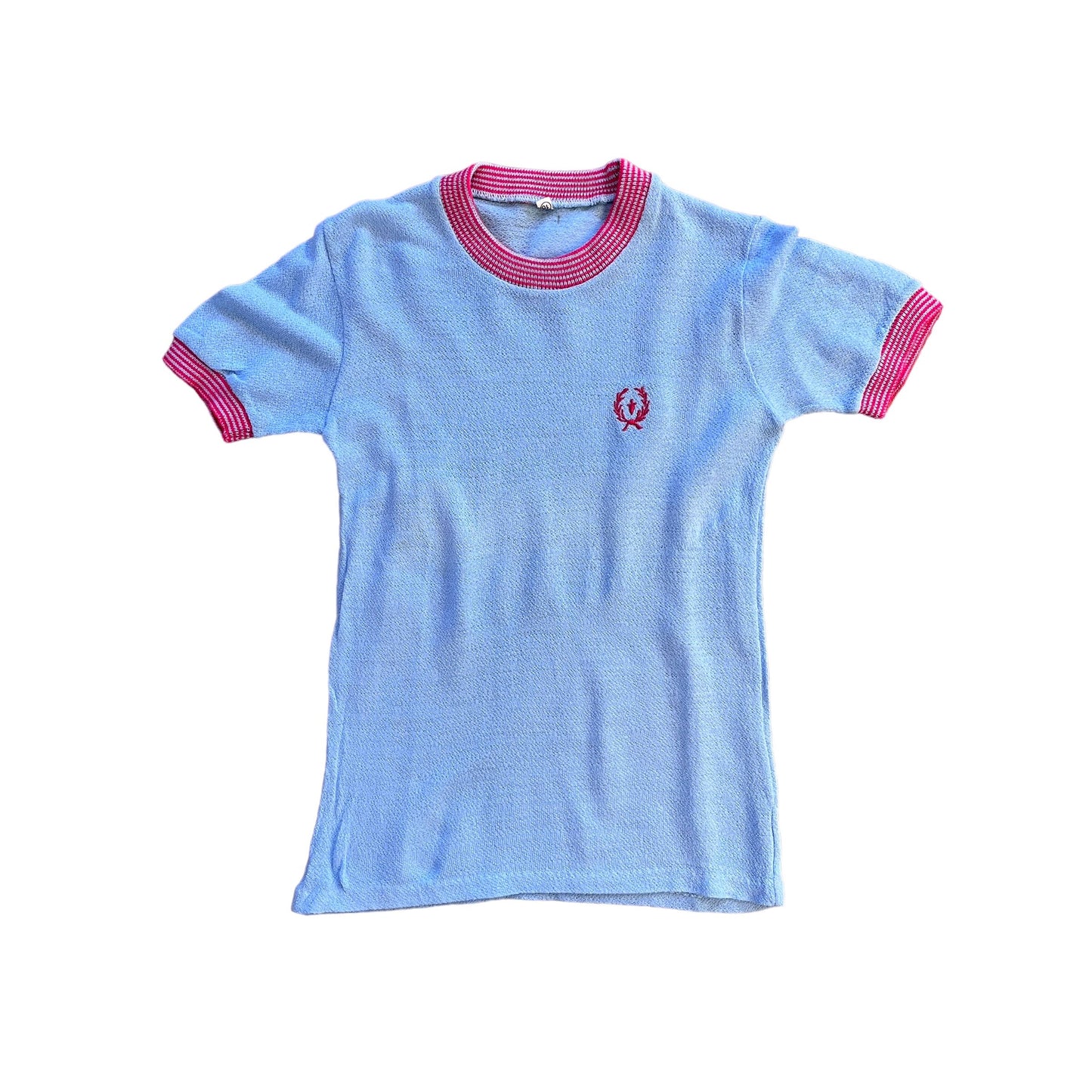 1970's Blue Mod Top /Tee French Made 6-8Y