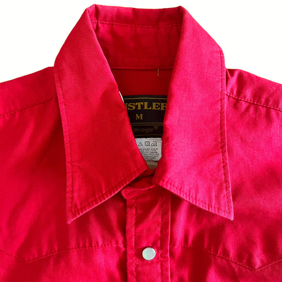 1970s Dark Red Shirt / 8-10Y
