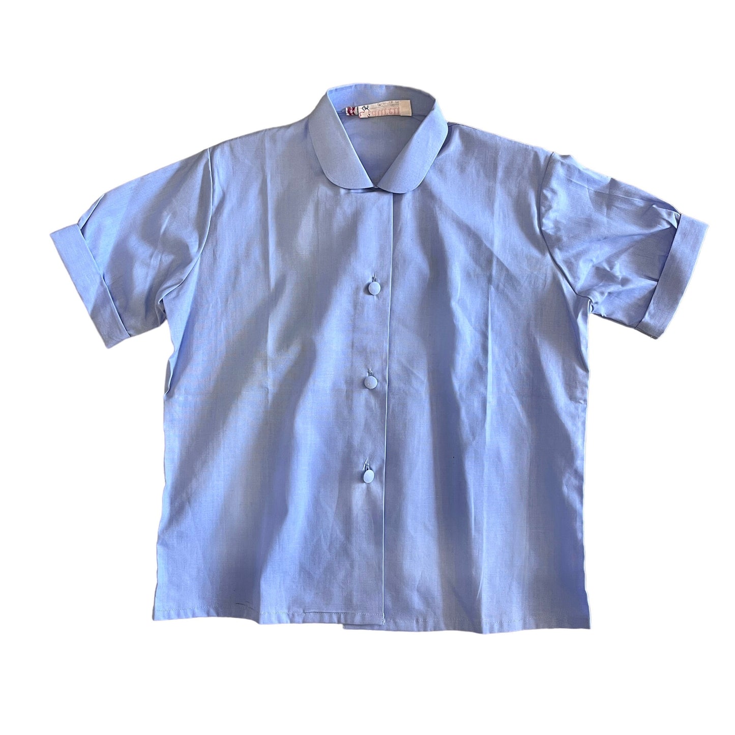 1960's Blue Peter Pan Collar Shirt / 8-10Y