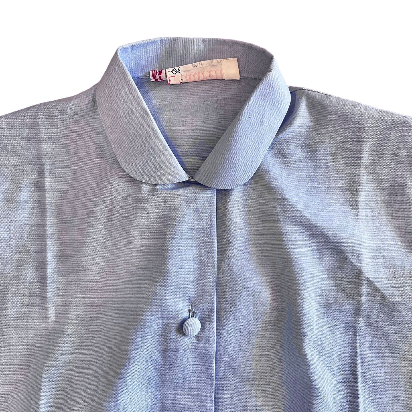 1960's Blue Peter Pan Collar Shirt / 8-10Y