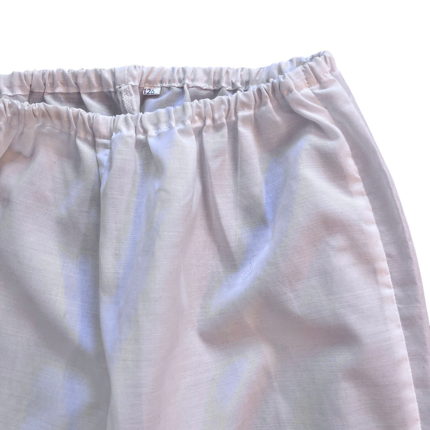 1970s White Lightweight Bottoms 6-8Y