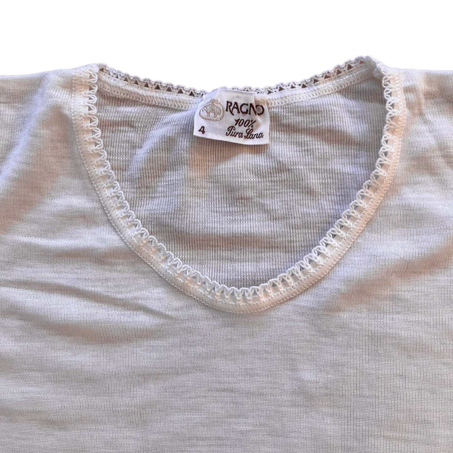 1970's Ivory Top /Tee 6-8Y