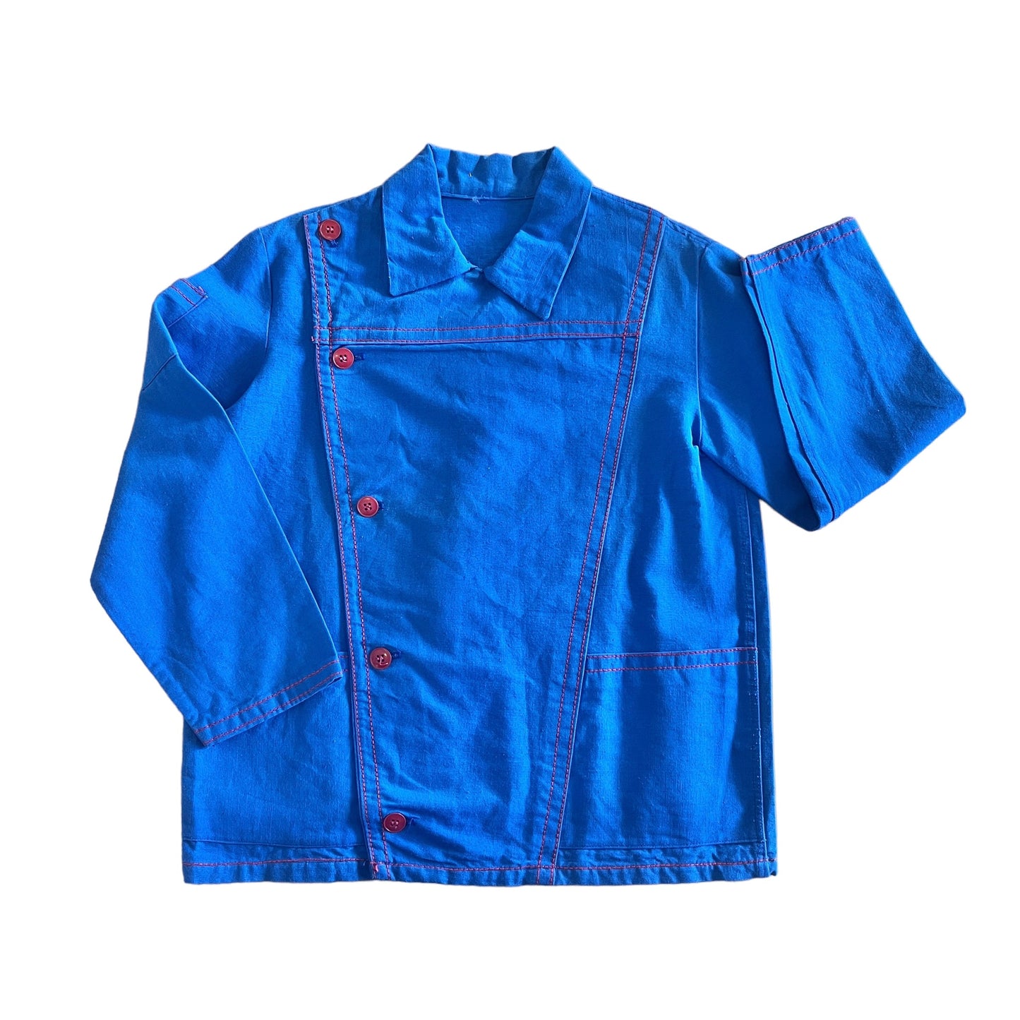 French Vintage 1960's Blue Workwear Shirt / 5-6 Years
