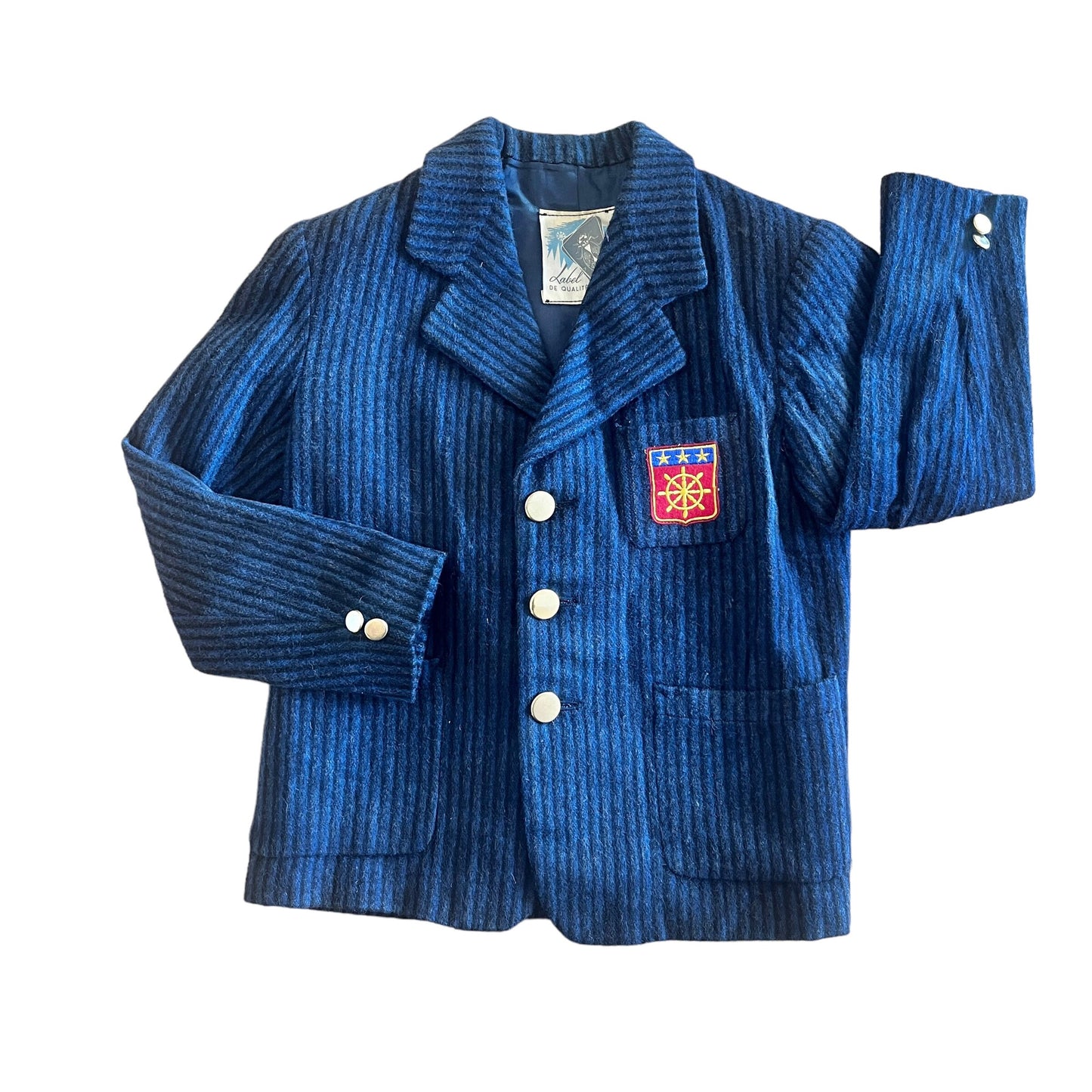 1960's Navy / Grey Striped Blazer 5-6Y