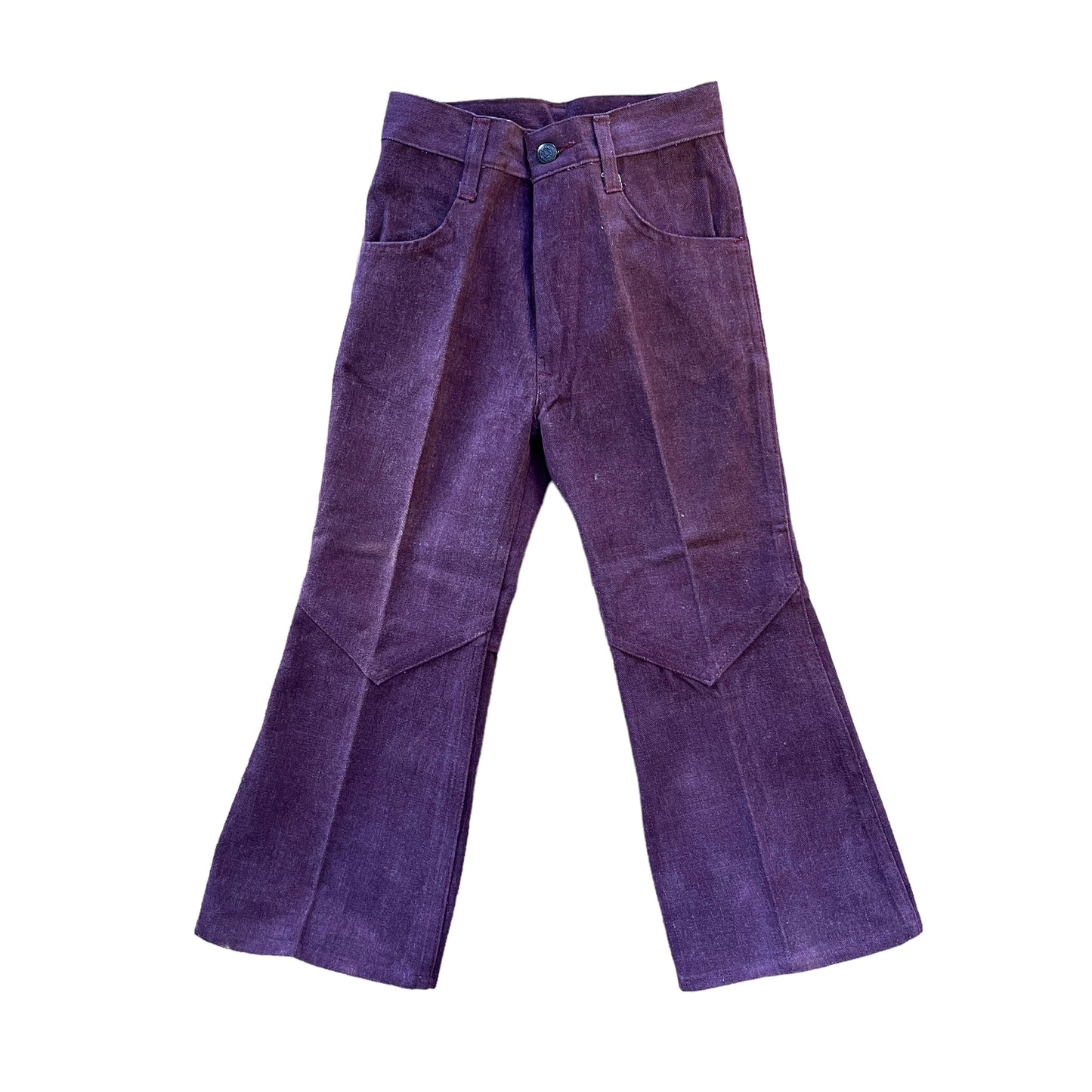 Vintage 70s Purple Flare Trousers / 5-6Y