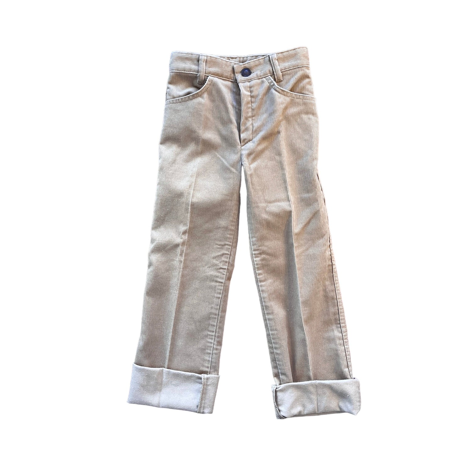 1970s Beige Cord Trousers / 5-6Y