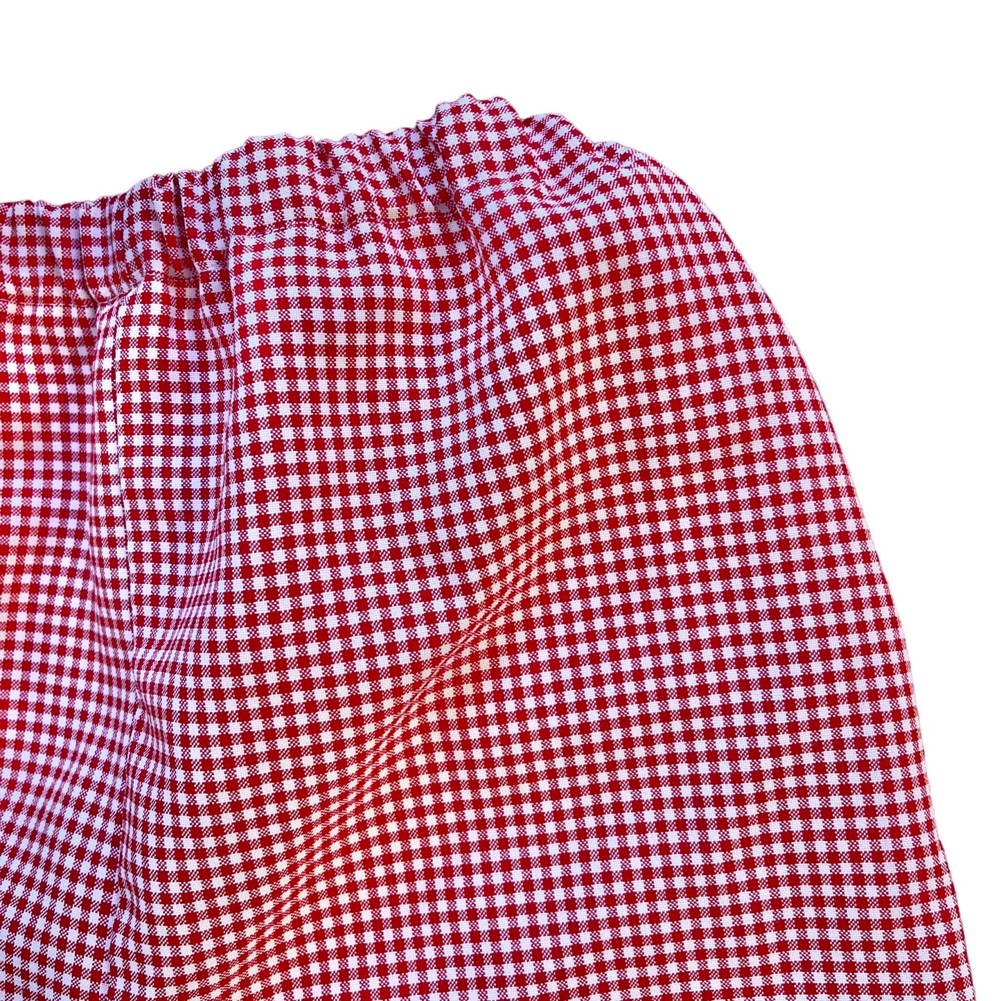 60s Red Gingham Wide Leg Trousers / 6-8Y