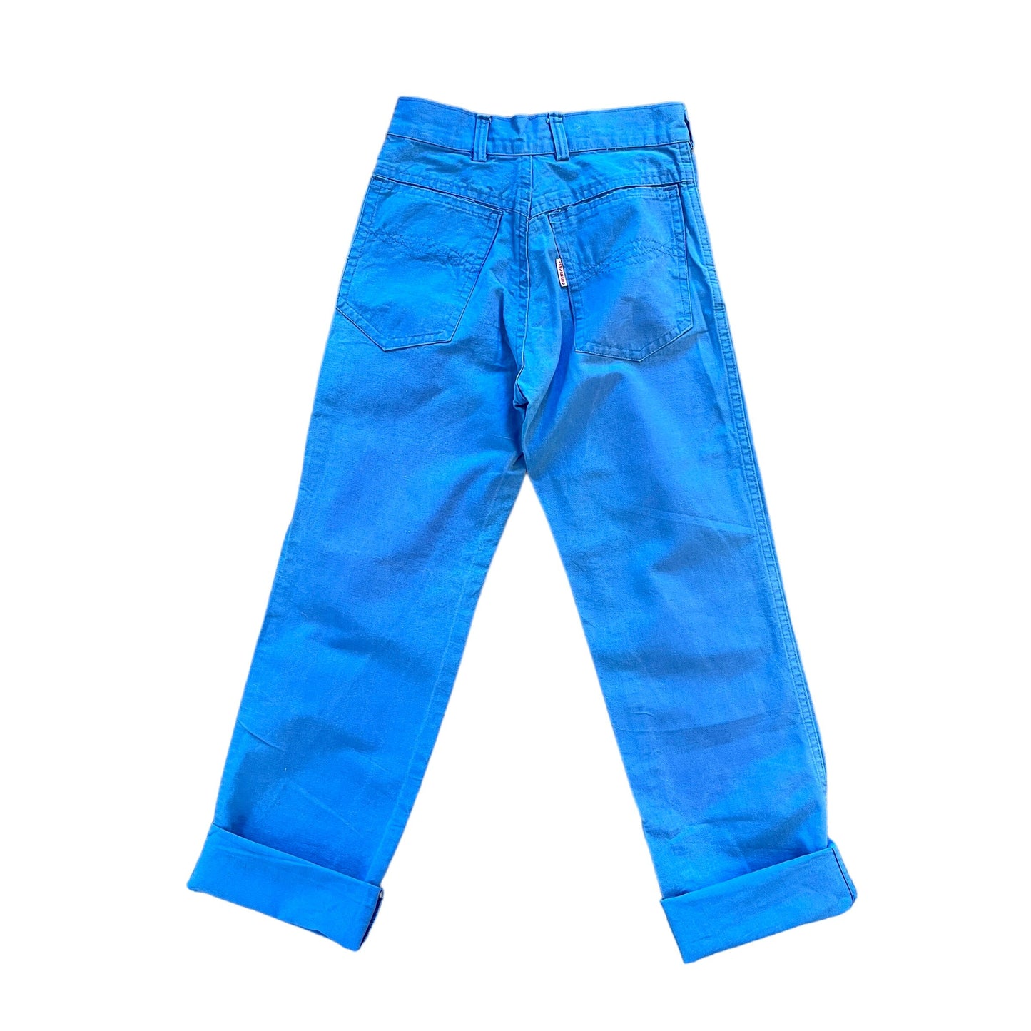 70s Blue Slim Fit Trousers / 6-8Y