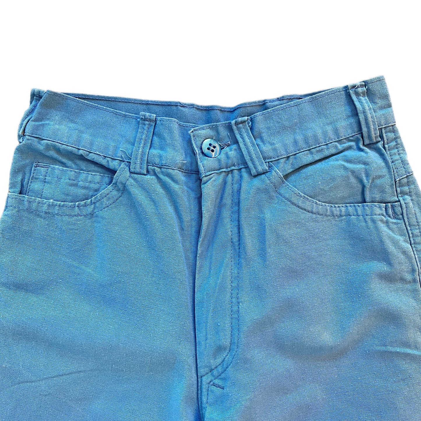 70s Blue Slim Fit Trousers / 6-8Y
