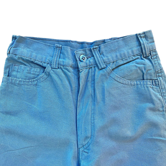 70s Blue Slim Fit Trousers / 6-8Y