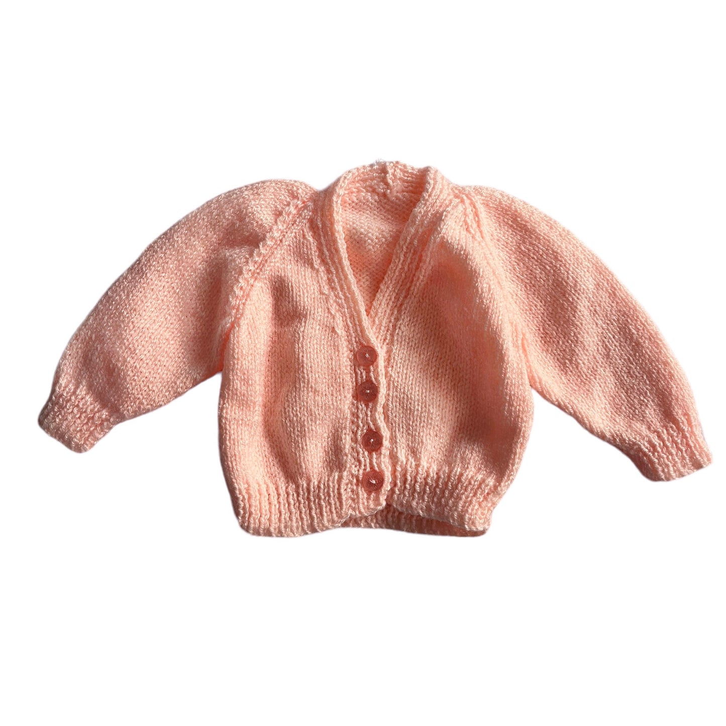 Vintage Knitted Peach Cardigan 0-3 Months