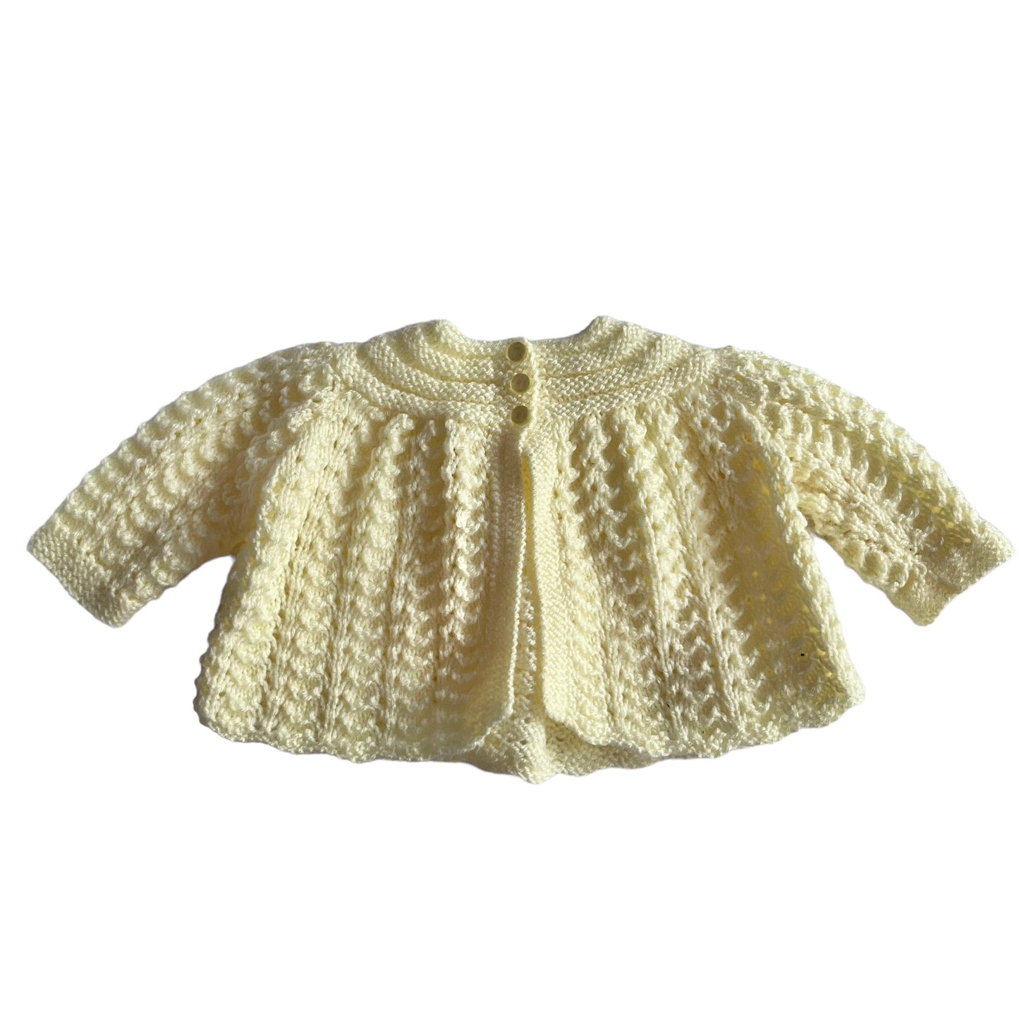 Vintage Yellow Knitted Cardigan 3-6 Months