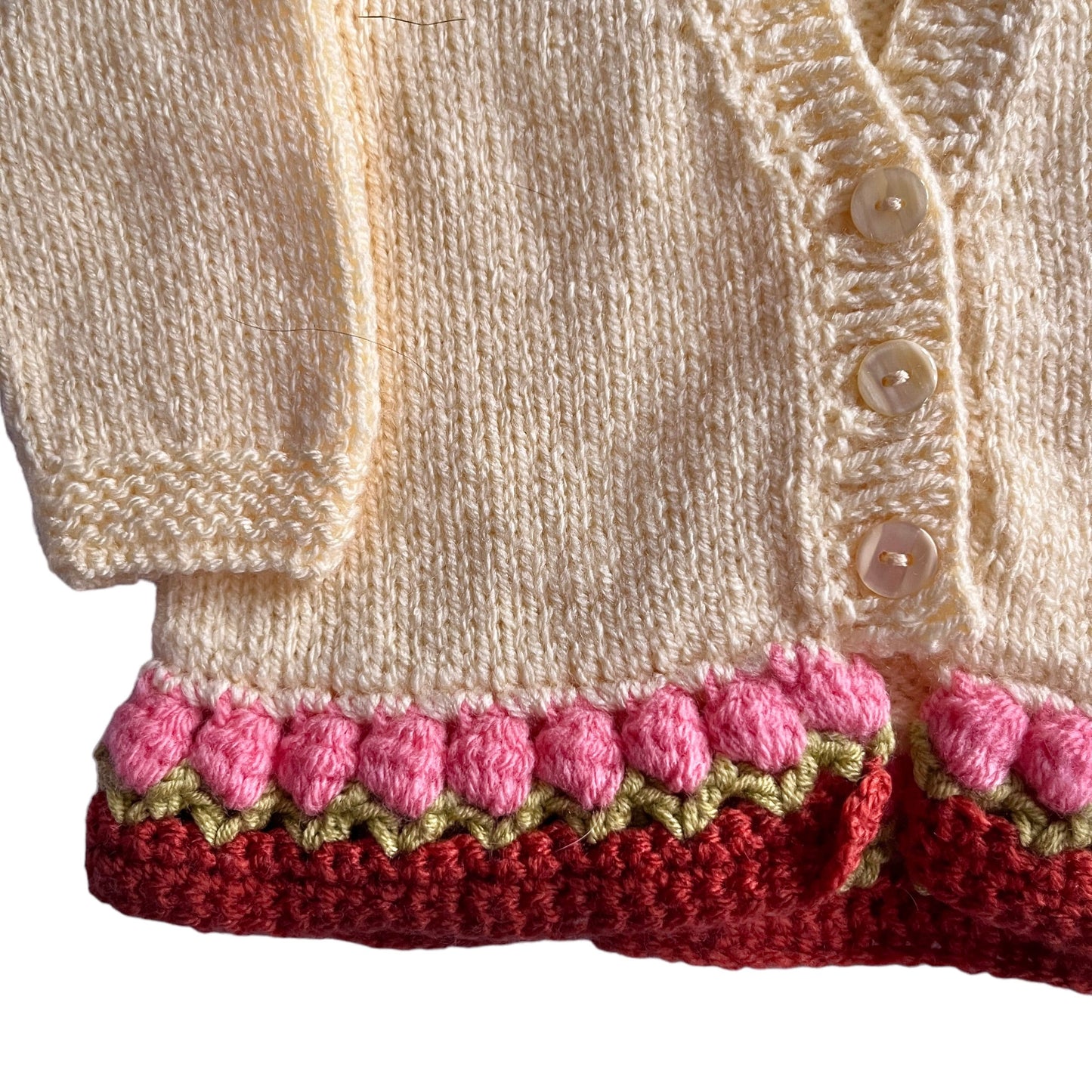 Vintage Yellow Knitted Cardigan 0-3 Months