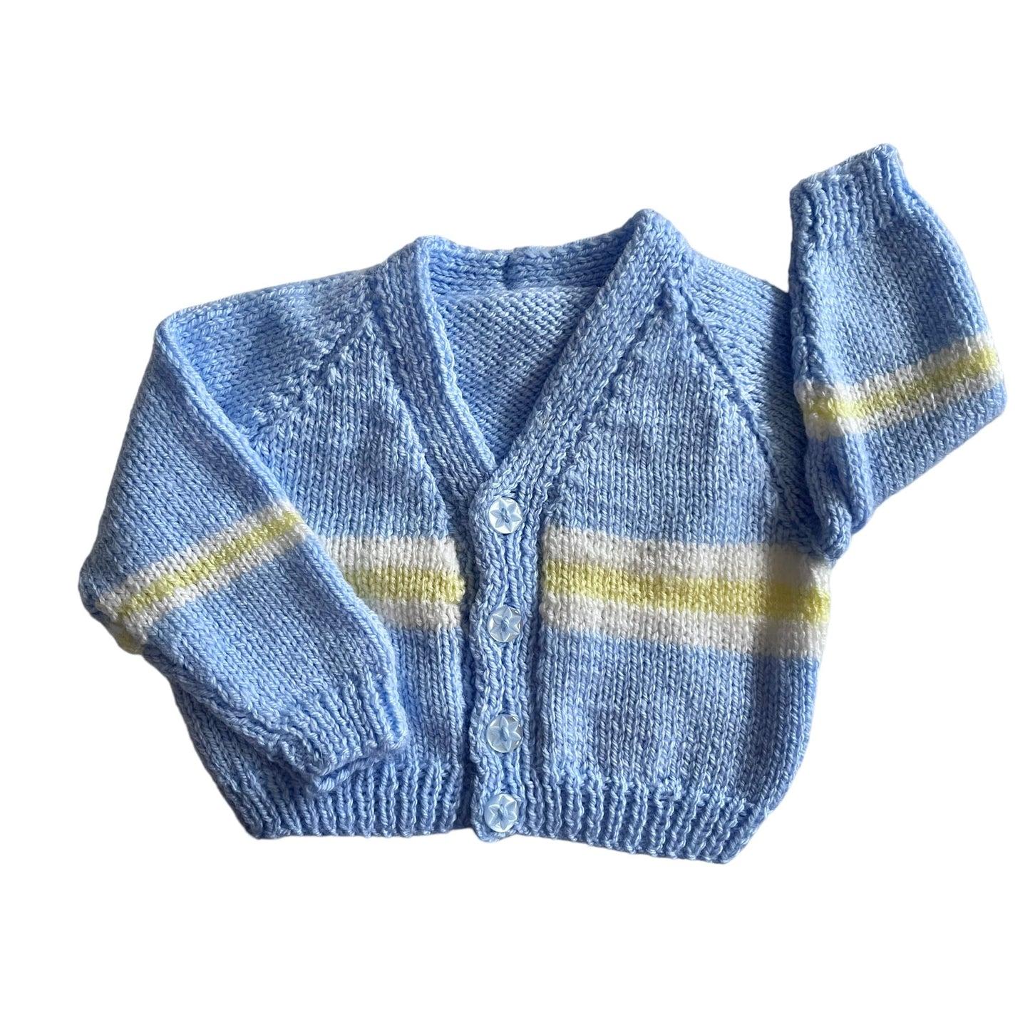 Vintage Yellow Knitted Cardigan 0-6 Months