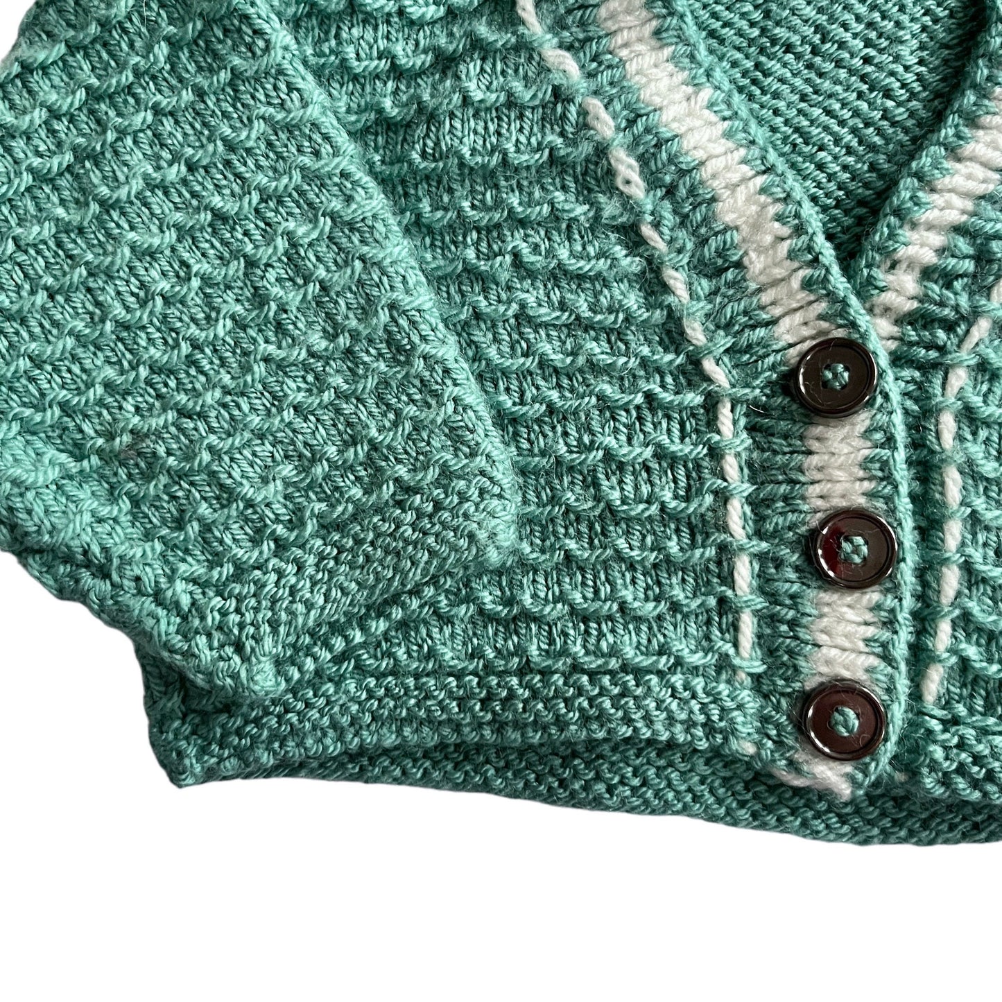 Vintage Green Knitted Cardigan 0-6 Months