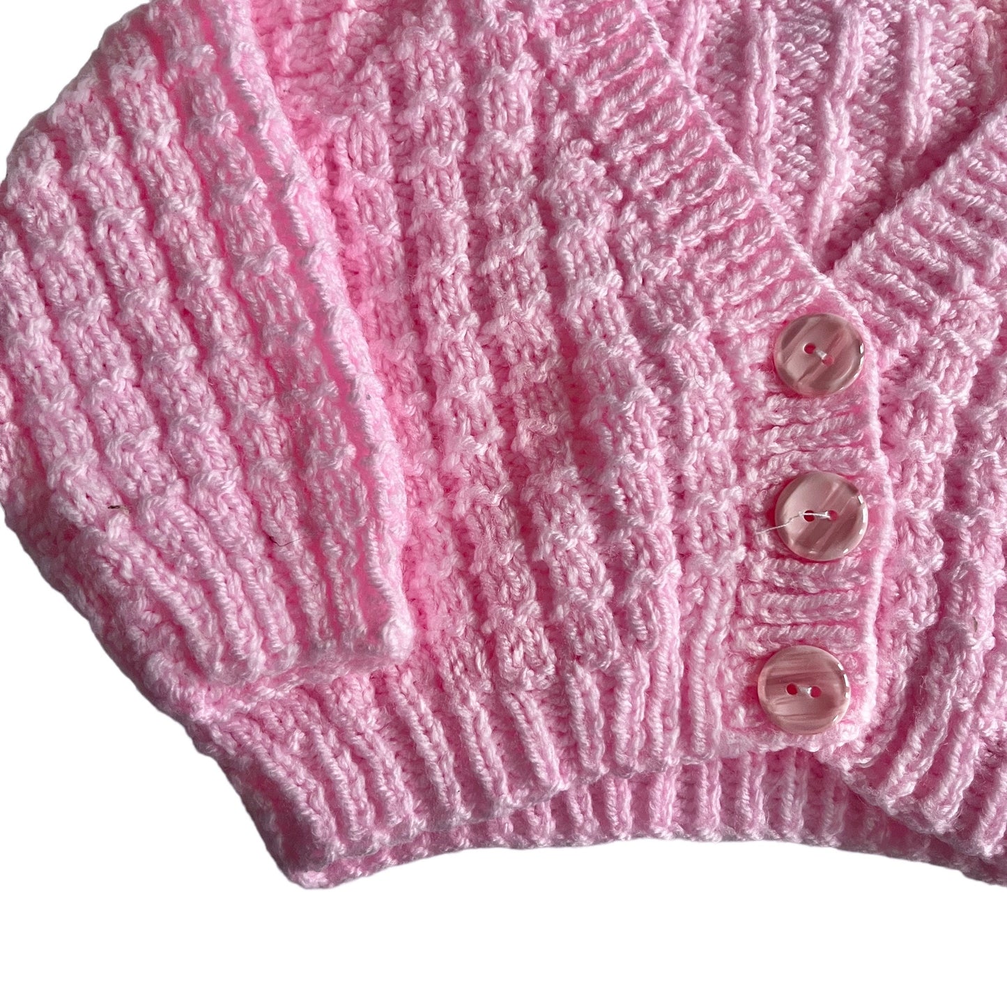Vintage Pink Knitted Cardigan 0-6 Months