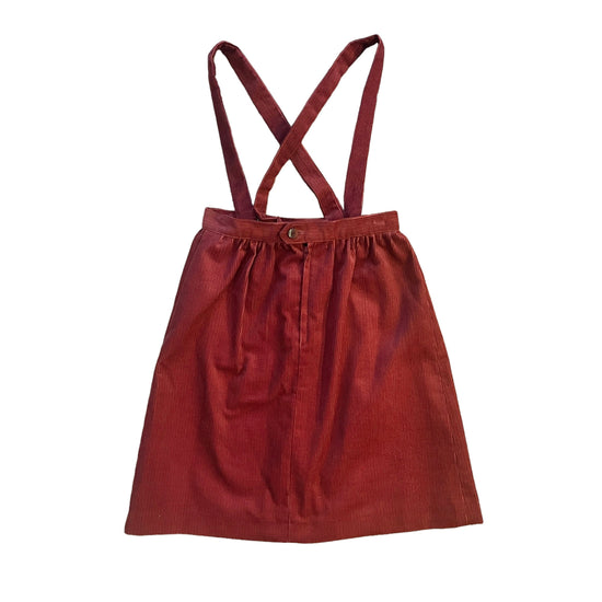 1970s Dark Red Corduroy Skirt / 5-6Y